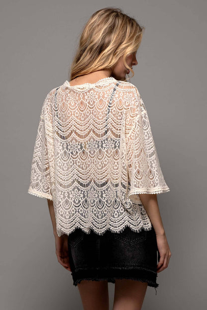 Minted Meadows Lace Top - ivyandlavyboutique Fashion Week