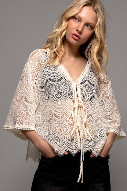 Minted Meadows Lace Top - ivyandlavyboutique Fashion Week