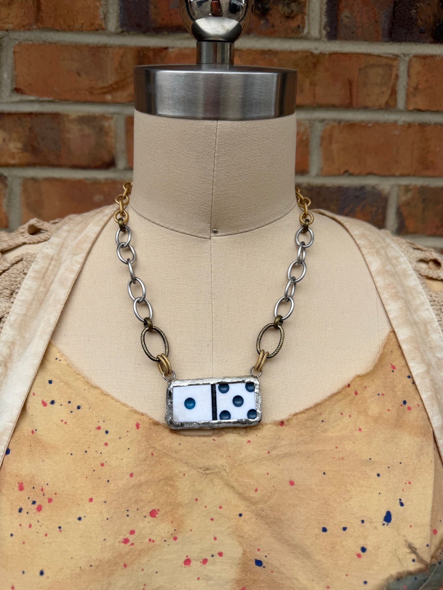 Miscellaneous Domino Number Necklace - ivyandlavyboutique ivyandlavyboutique