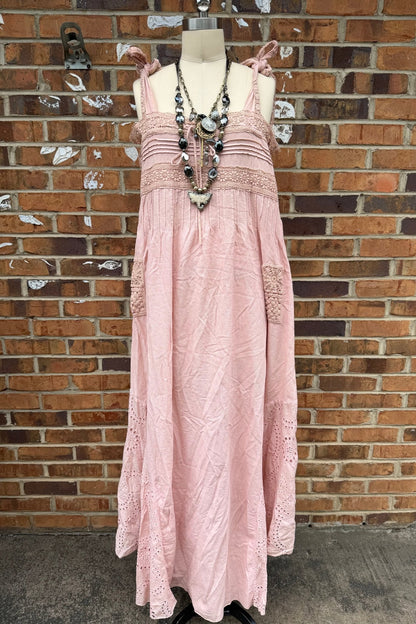 Miss Madam Pale Pink Maxi Dress - ivyandlavyboutique A Rare Bird Shop