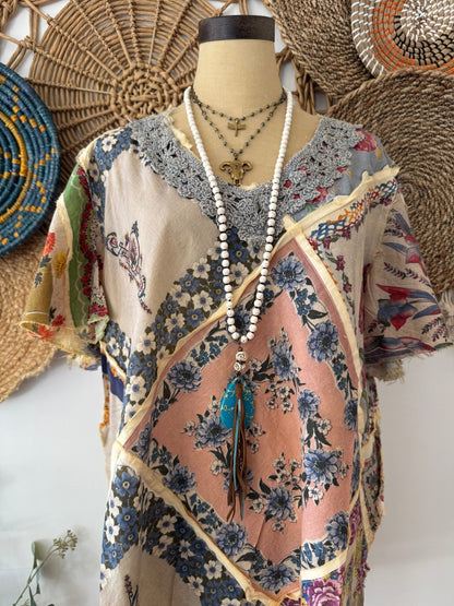 Mix it Up Patched Top - ivyandlavyboutique A Rare Bird Shop