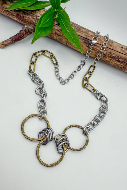 Mix Metal 3 Link Choker - ivyandlavyboutique Spirit Lala