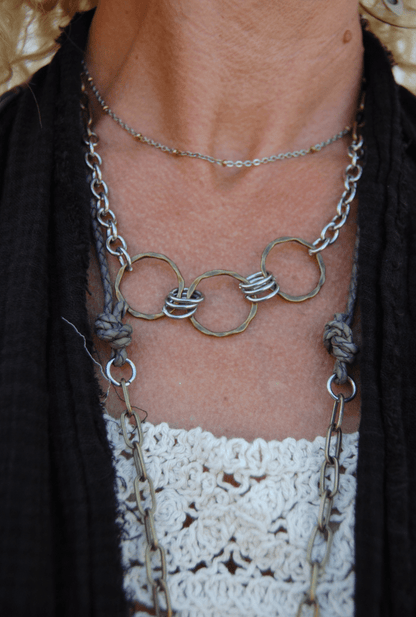 Mix Metal 3 Link Choker - ivyandlavyboutique Spirit Lala