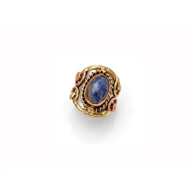 Mixed Metal and Semiprecious Stone Ring - ivyandlavyboutique Anju Jewelry
