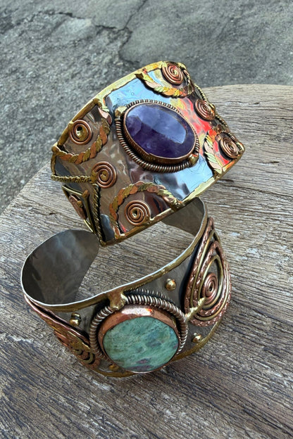 Mixed Metal and Stone Bracelet - ivyandlavyboutique Anju Jewelry