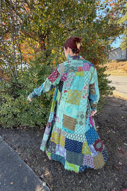 Mixed Up Patchwork Duster Dress - ivyandlavyboutique Jaded Gypsy