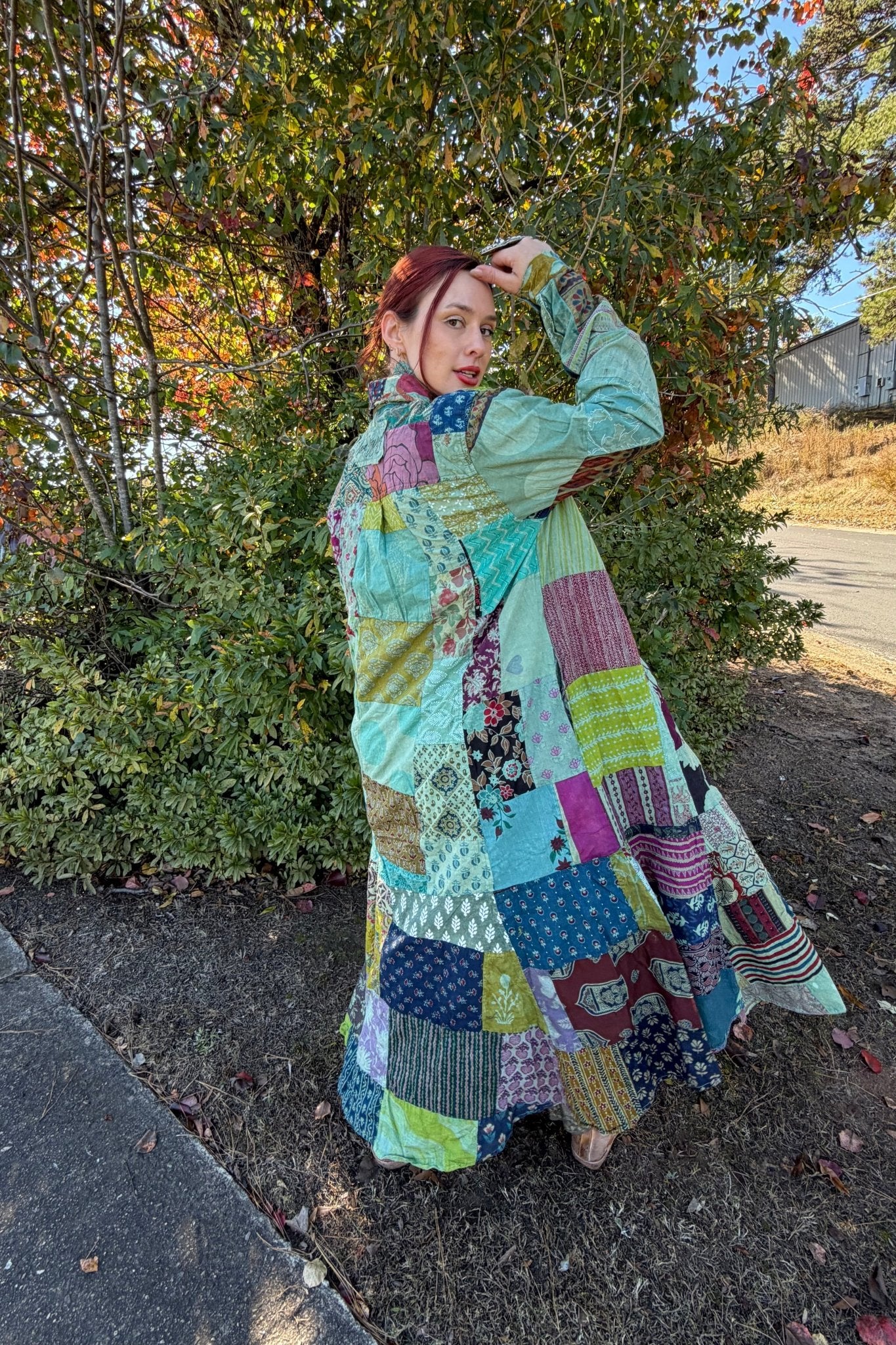 Mixed Up Patchwork Duster Dress - ivyandlavyboutique Jaded Gypsy
