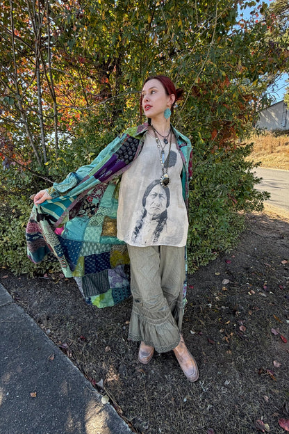 Mixed Up Patchwork Duster Dress - ivyandlavyboutique Jaded Gypsy