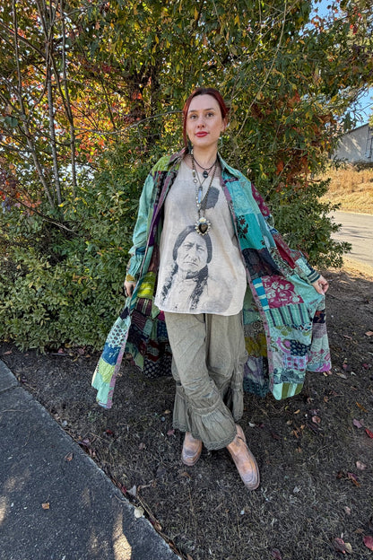 Mixed Up Patchwork Duster Dress - ivyandlavyboutique Jaded Gypsy