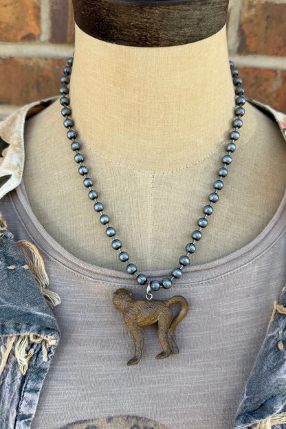 Monkey Business Inner Child Animal Necklace - ivyandlavyboutique ivyandlavyboutique