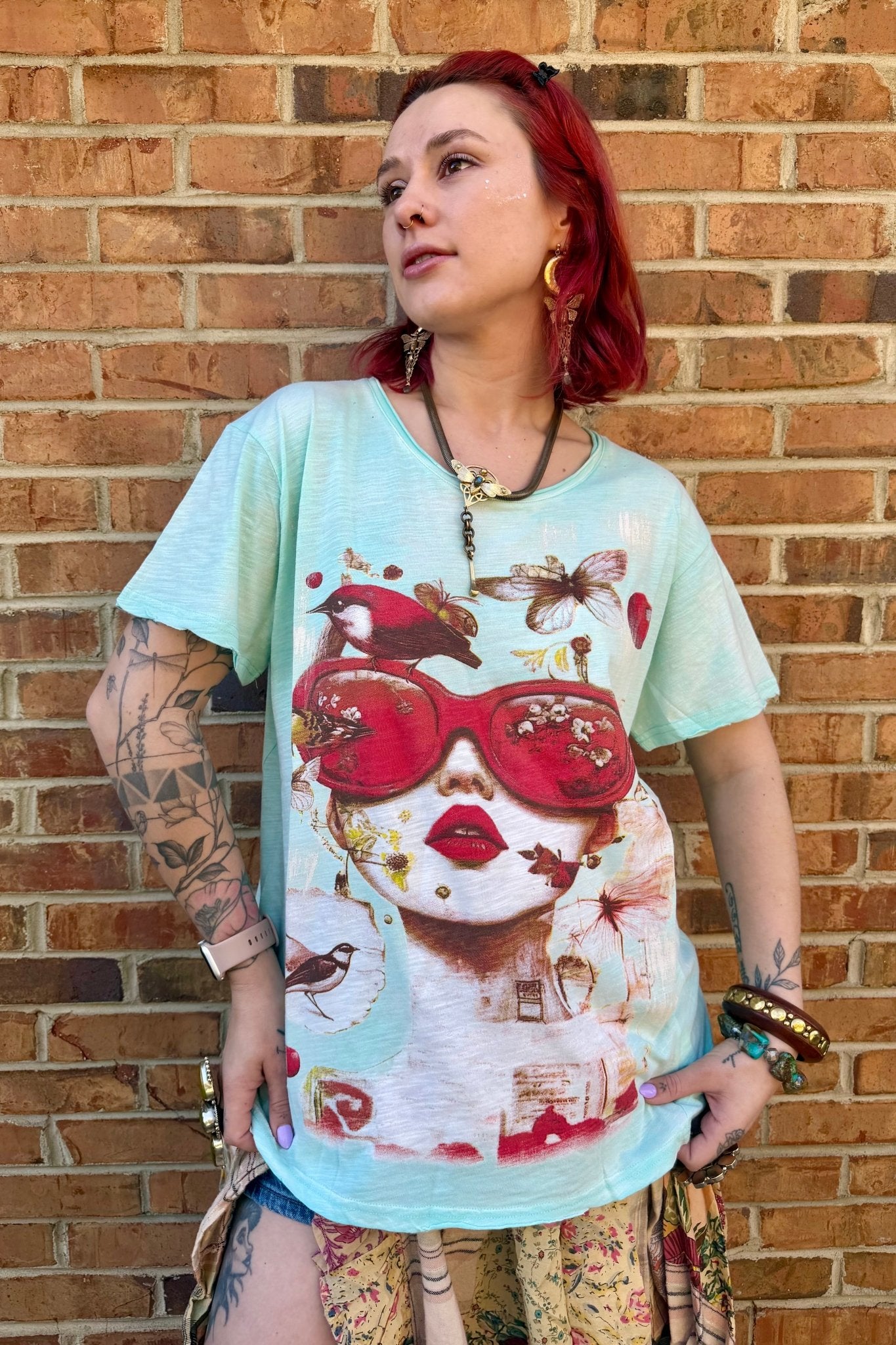 Moon Dance Tee in Bubble Dreams - ivyandlavyboutique Jaded Gypsy