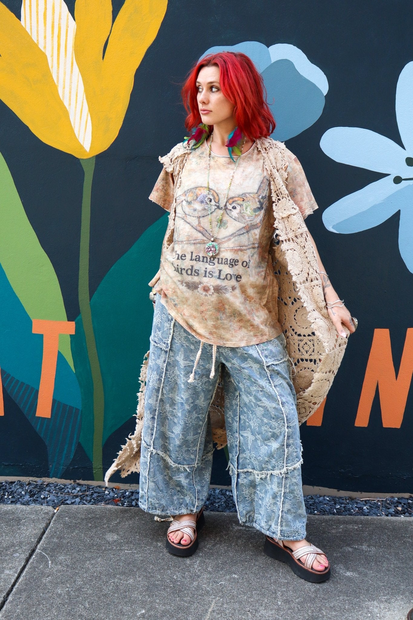Moon Dance Tee in Love Language - ivyandlavyboutique Jaded Gypsy