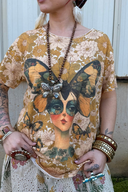 Moon Dance Tee in Sunshine Meadow - ivyandlavyboutique ivyandlavyboutique