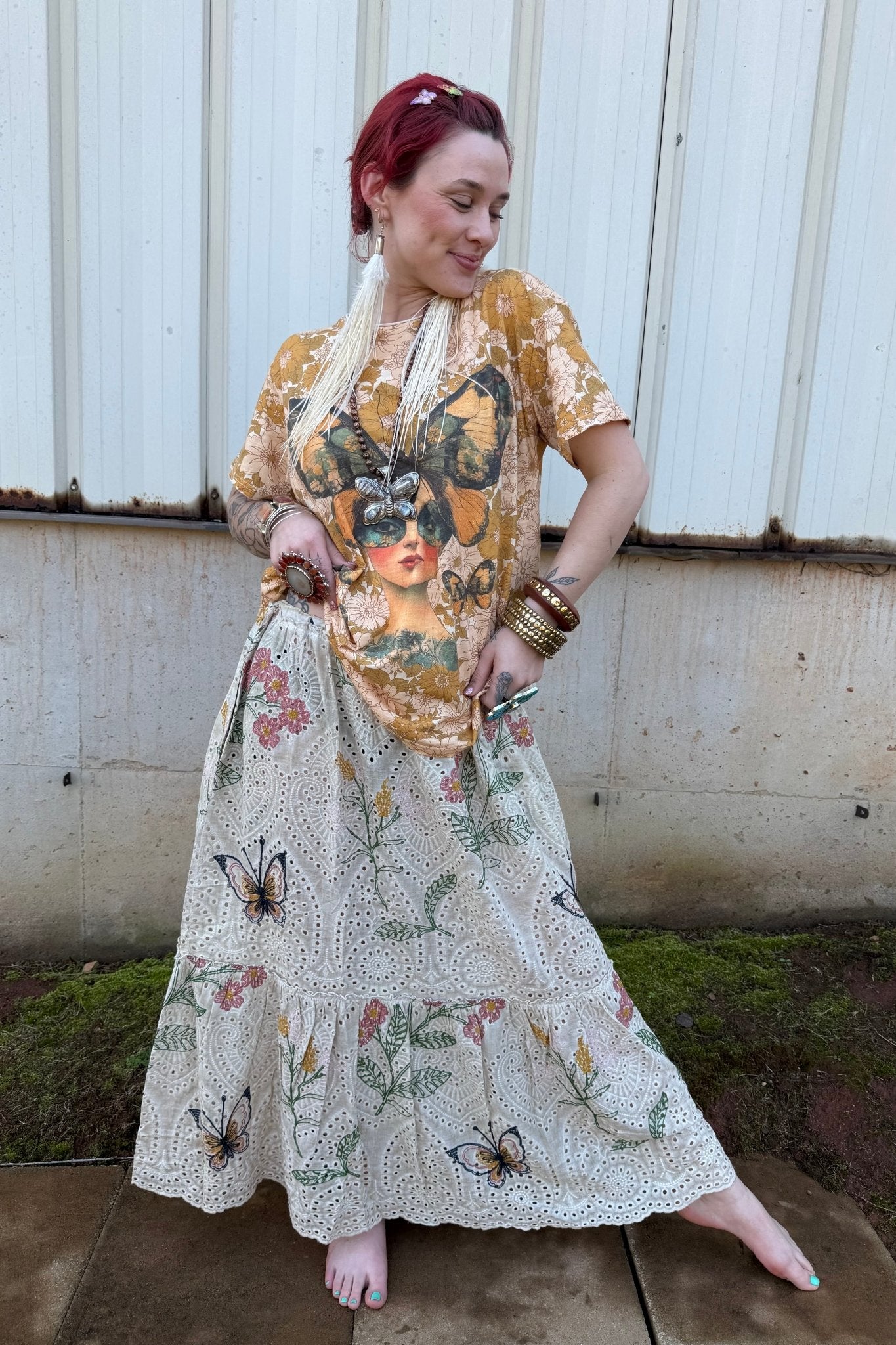 Moon Dance Tee in Sunshine Meadow - ivyandlavyboutique ivyandlavyboutique