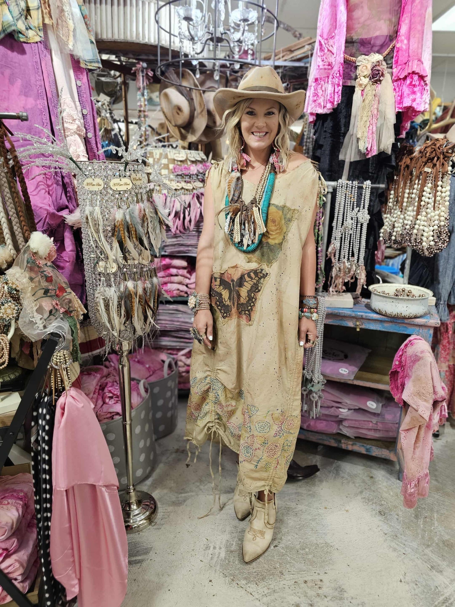 Moon Glow Butterfly Dress - ivyandlavyboutique A Rare Bird Shop