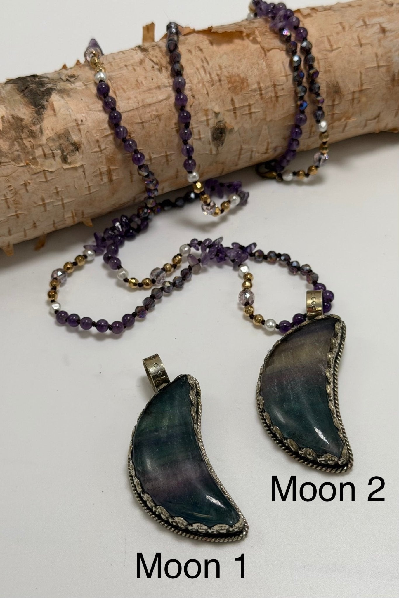Moon in Violets Necklace - ivyandlavyboutique ivyandlavyboutique