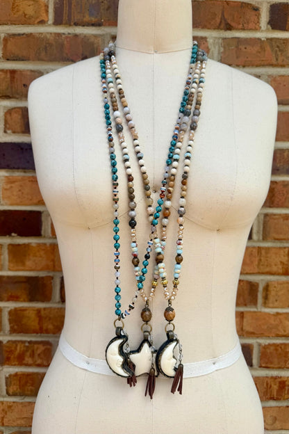 Moon or Star Beaded Necklace - ivyandlavyboutique ivyandlavyboutique