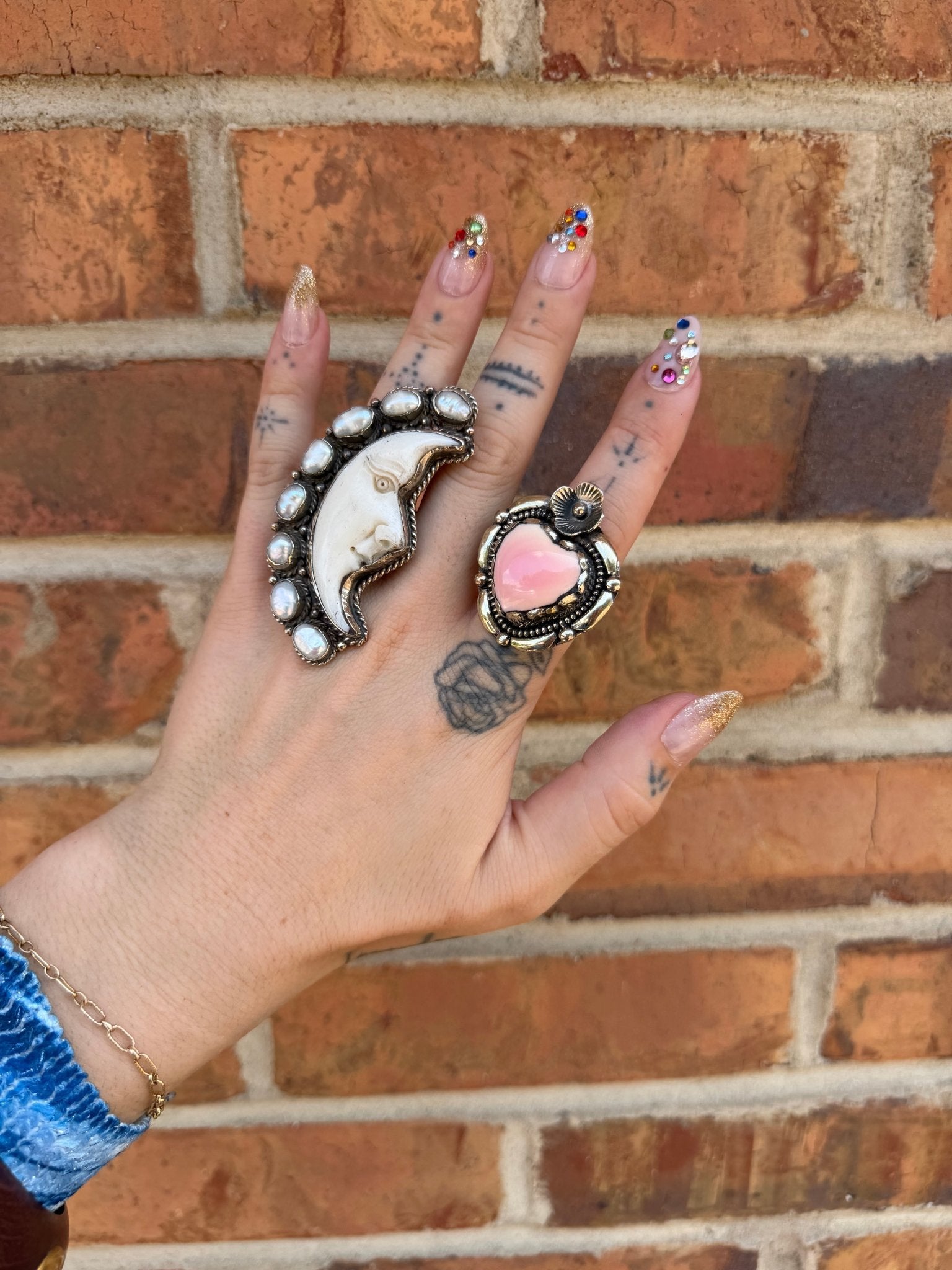 Moonlight Carved Pearl Ring - ivyandlavyboutique ivyandlavyboutique