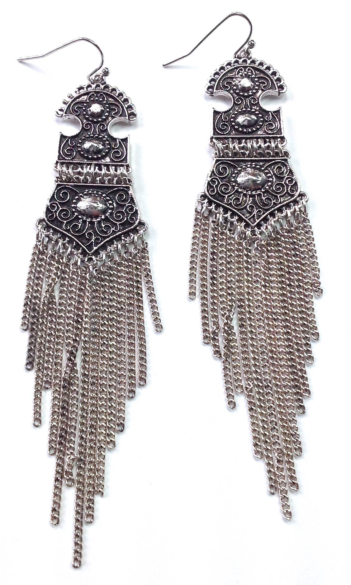 Moroccan Dangle Earrings with Chains