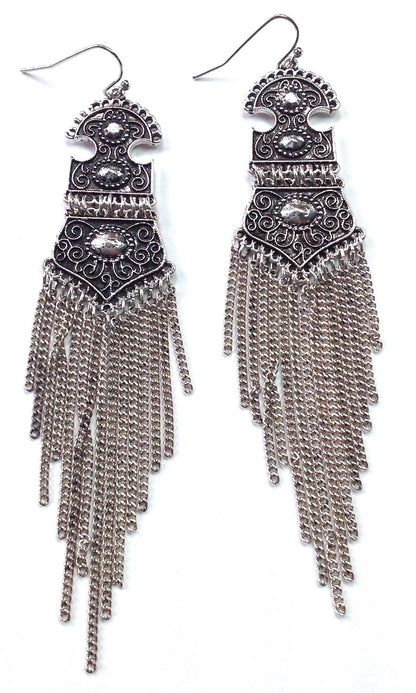 Moroccan Dangle Earrings with Chains