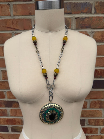 Mosaic statement necklace - ivyandlavyboutique ivyandlavyboutique