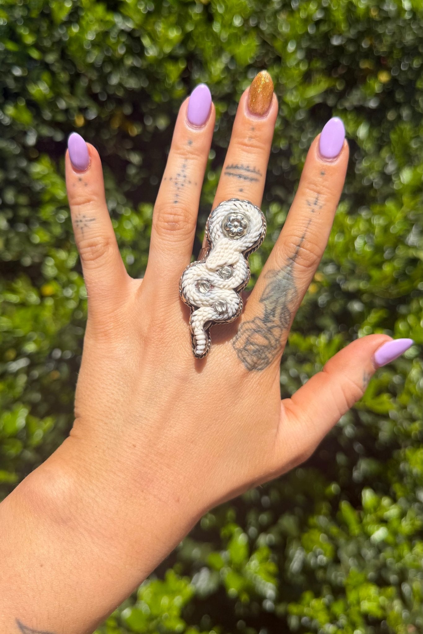 Mother Snake Carved Ring - ivyandlavyboutique ivyandlavyboutique