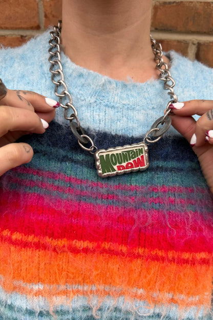 Mountain Dew Domino Necklace - ivyandlavyboutique Art by Amy