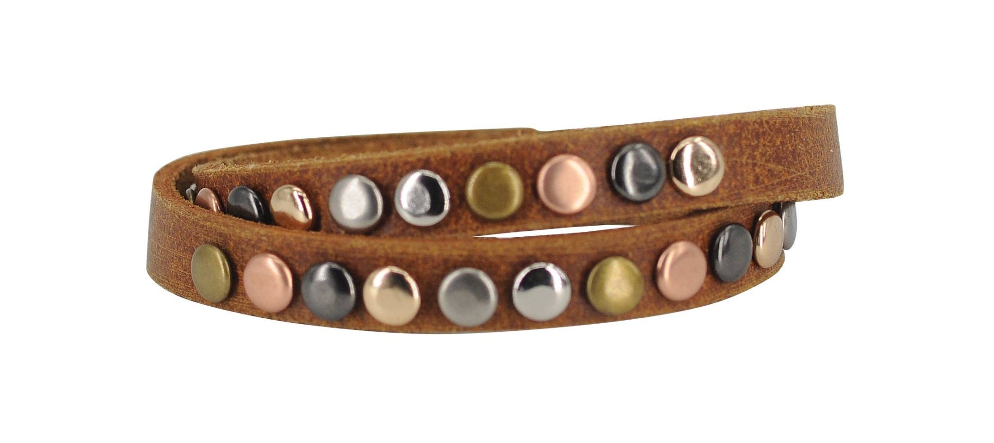 Multi Studded Leather Bracelet - ivyandlavyboutique Most Wanted USA