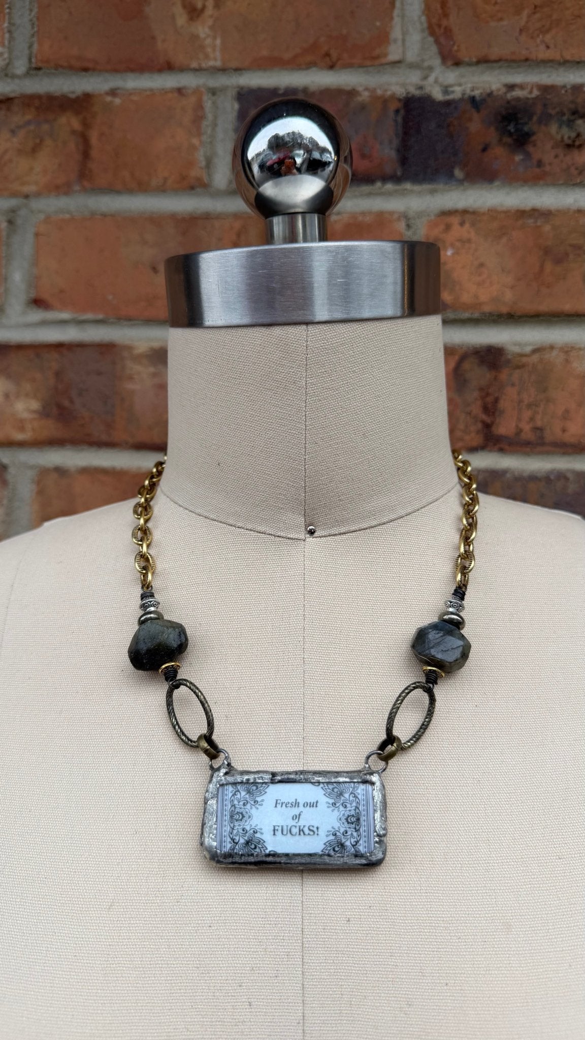 Naughty Sayings Domino Necklace - 1 B - ivyandlavyboutique ivyandlavyboutique