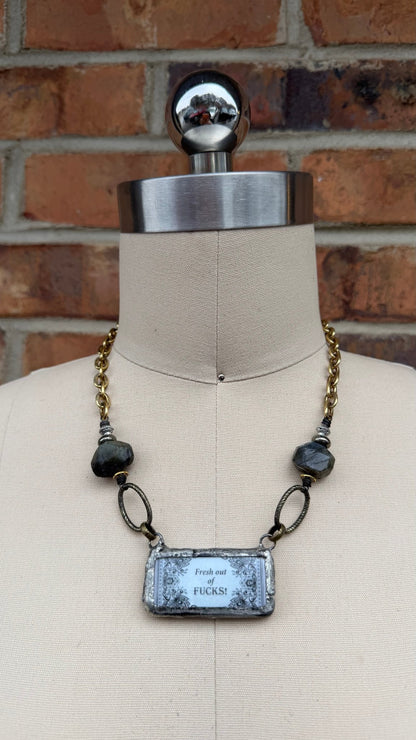 Naughty Sayings Domino Necklace - 1 B - ivyandlavyboutique ivyandlavyboutique