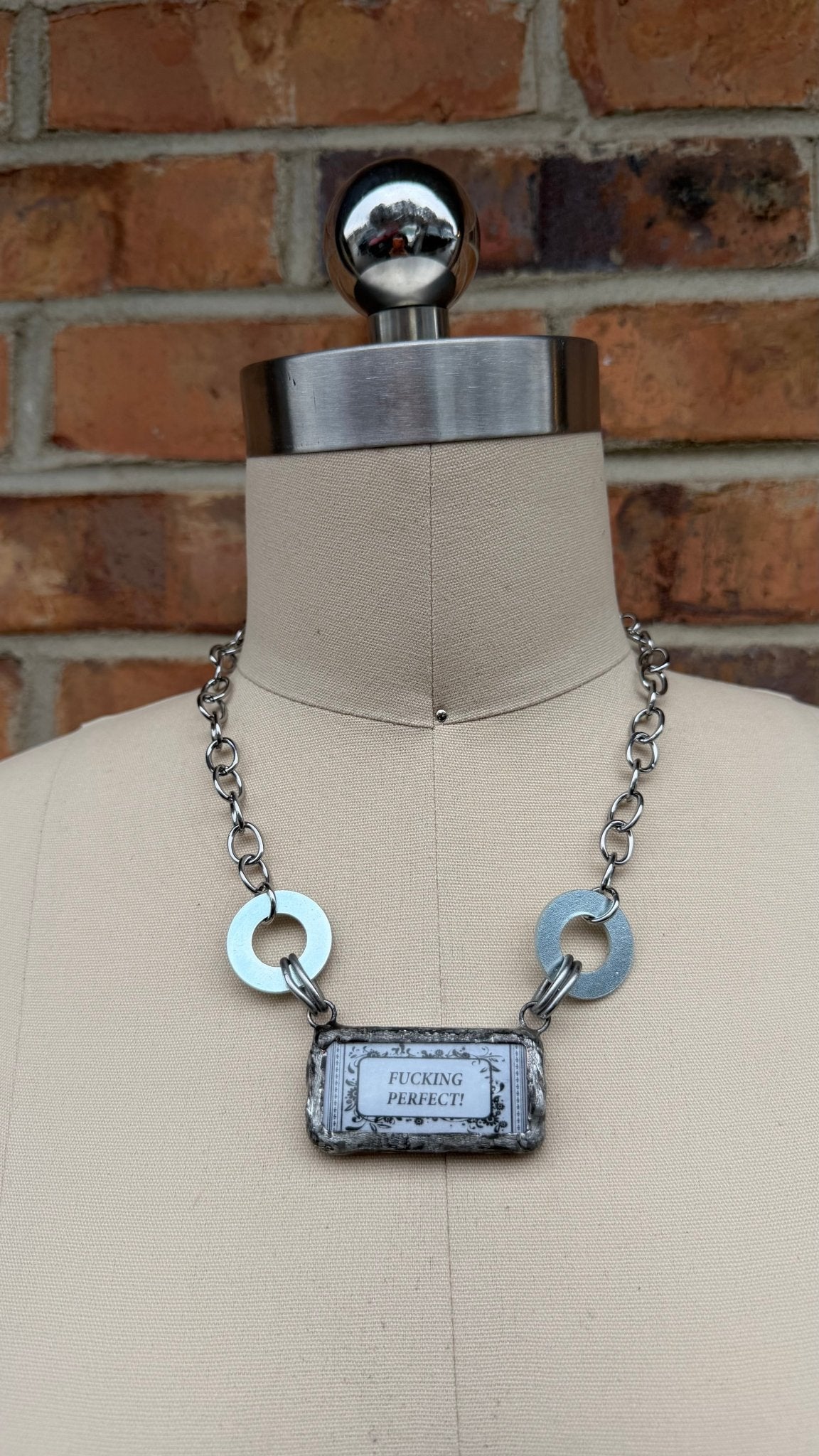 Naughty Sayings Domino Necklace - 4 G - G - ivyandlavyboutique ivyandlavyboutique