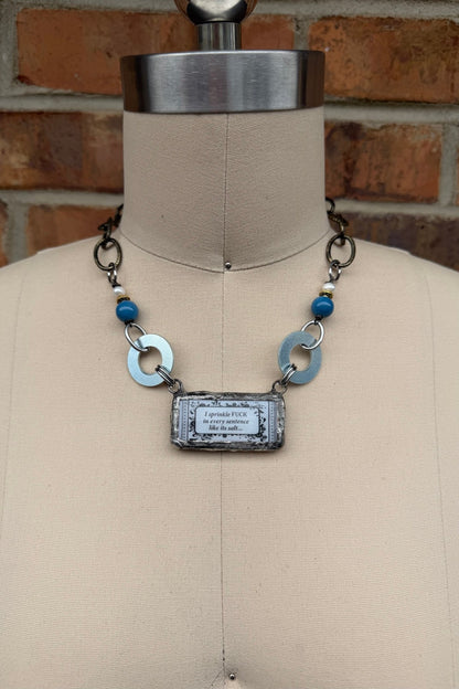 Naughty Sayings Domino Necklace - 7 G - B - ivyandlavyboutique ivyandlavyboutique