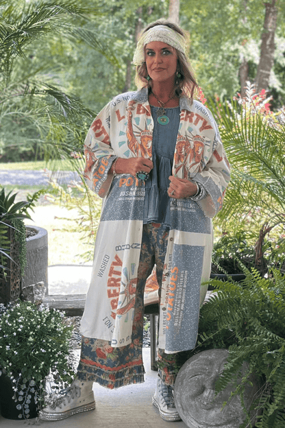 Never Ending Fields Duster in Liberty - ivyandlavyboutique Jaded Gypsy
