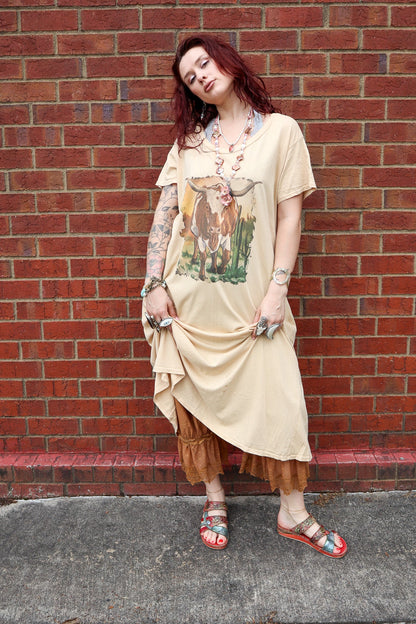 No Bull T-Shirt Dress - ivyandlavyboutique I LOVE LINEN