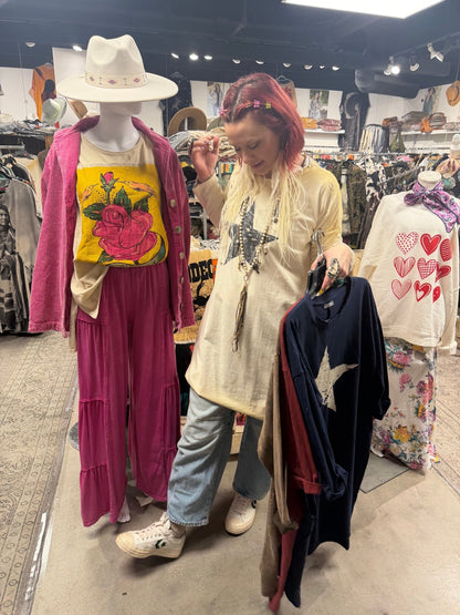 Not Your Boyfriends Oversized Tunic - ivyandlavyboutique ivyandlavyboutique