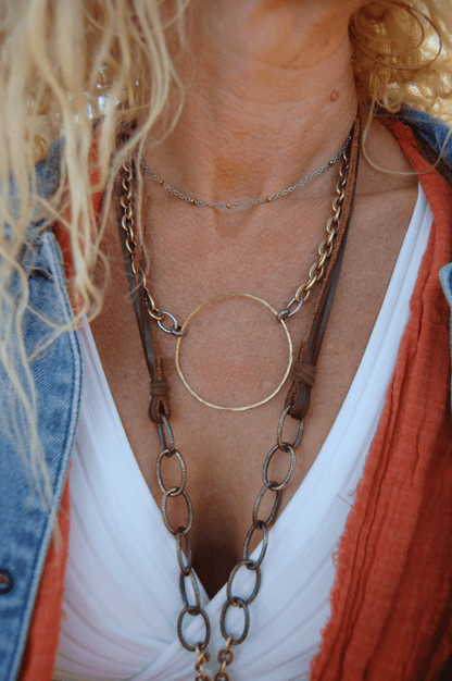 O - Ring Mix Metal Choker - ivyandlavyboutique Spirit Lala