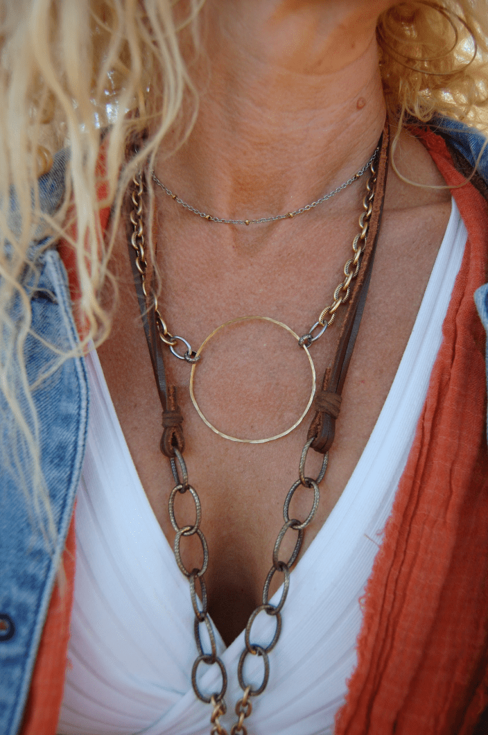 O - Ring Mix Metal Choker - ivyandlavyboutique Spirit Lala