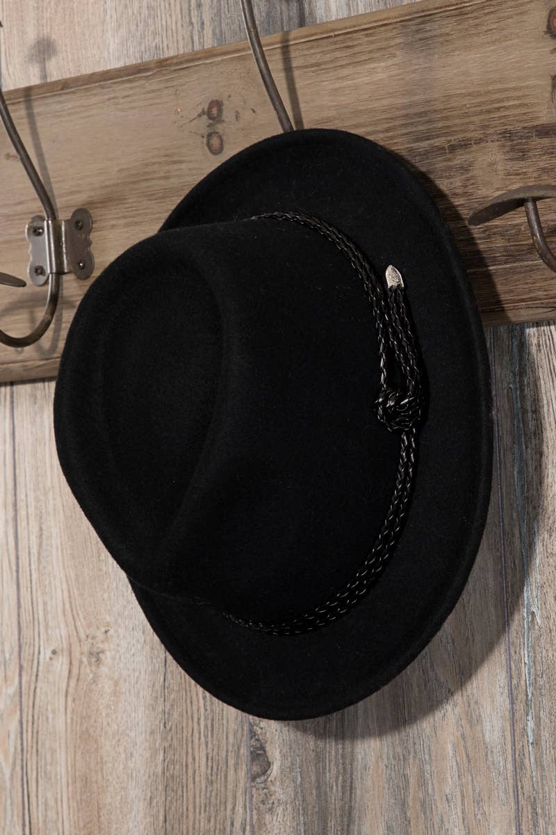 On Business Wool Knotted Double Braided Fedora - ivyandlavyboutique Urbanista