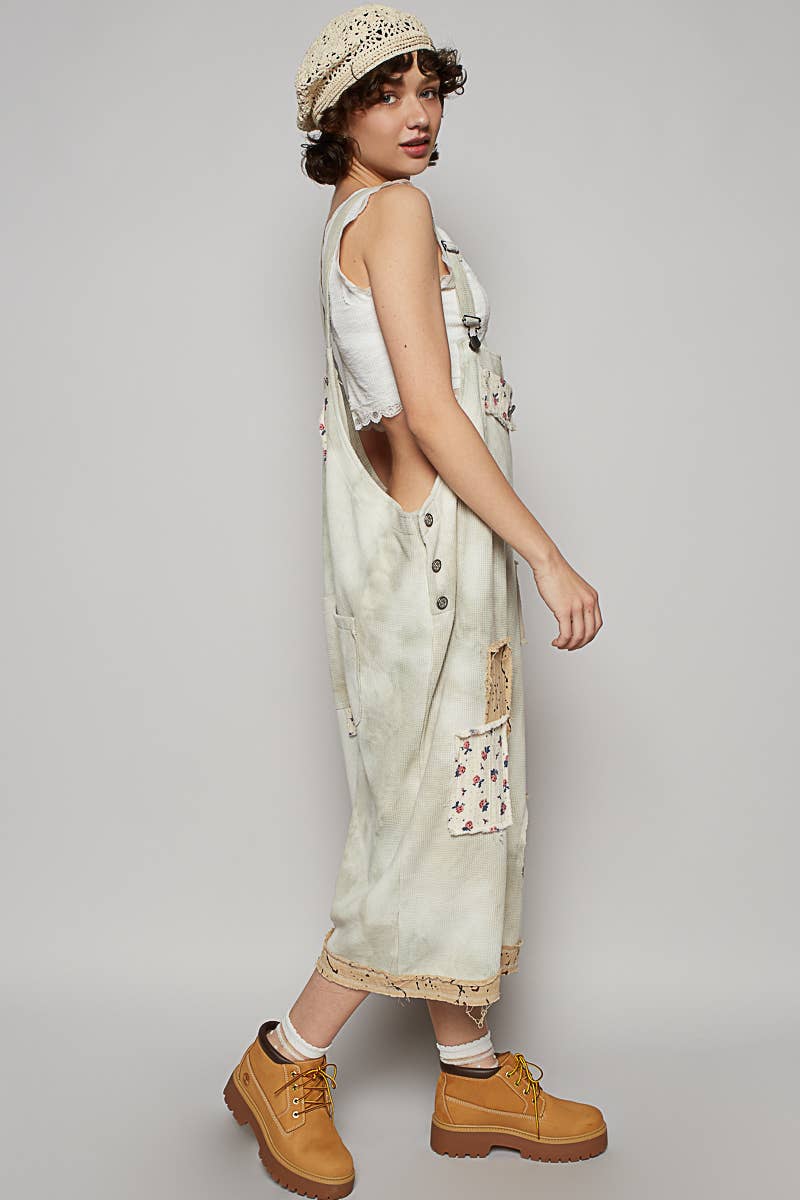 On the Go Slouchy Cropped Overalls - SAGE - ivyandlavyboutique Pol Clothing