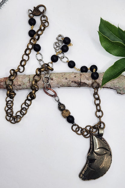 One of a Kind: Dark Side Of The Moon Necklace - ivyandlavyboutique Spirit Lala