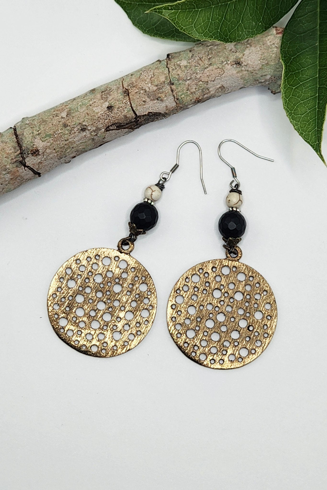 One of a Kind: Everlasting Brass Earrings - ivyandlavyboutique Spirit Lala