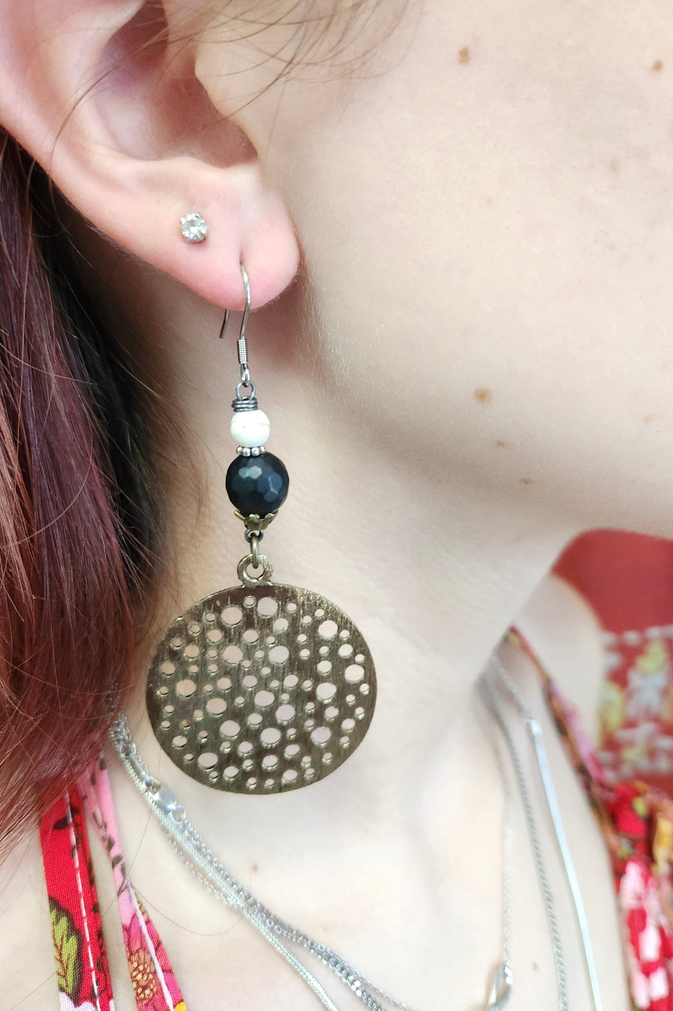 One of a Kind: Everlasting Brass Earrings - ivyandlavyboutique Spirit Lala