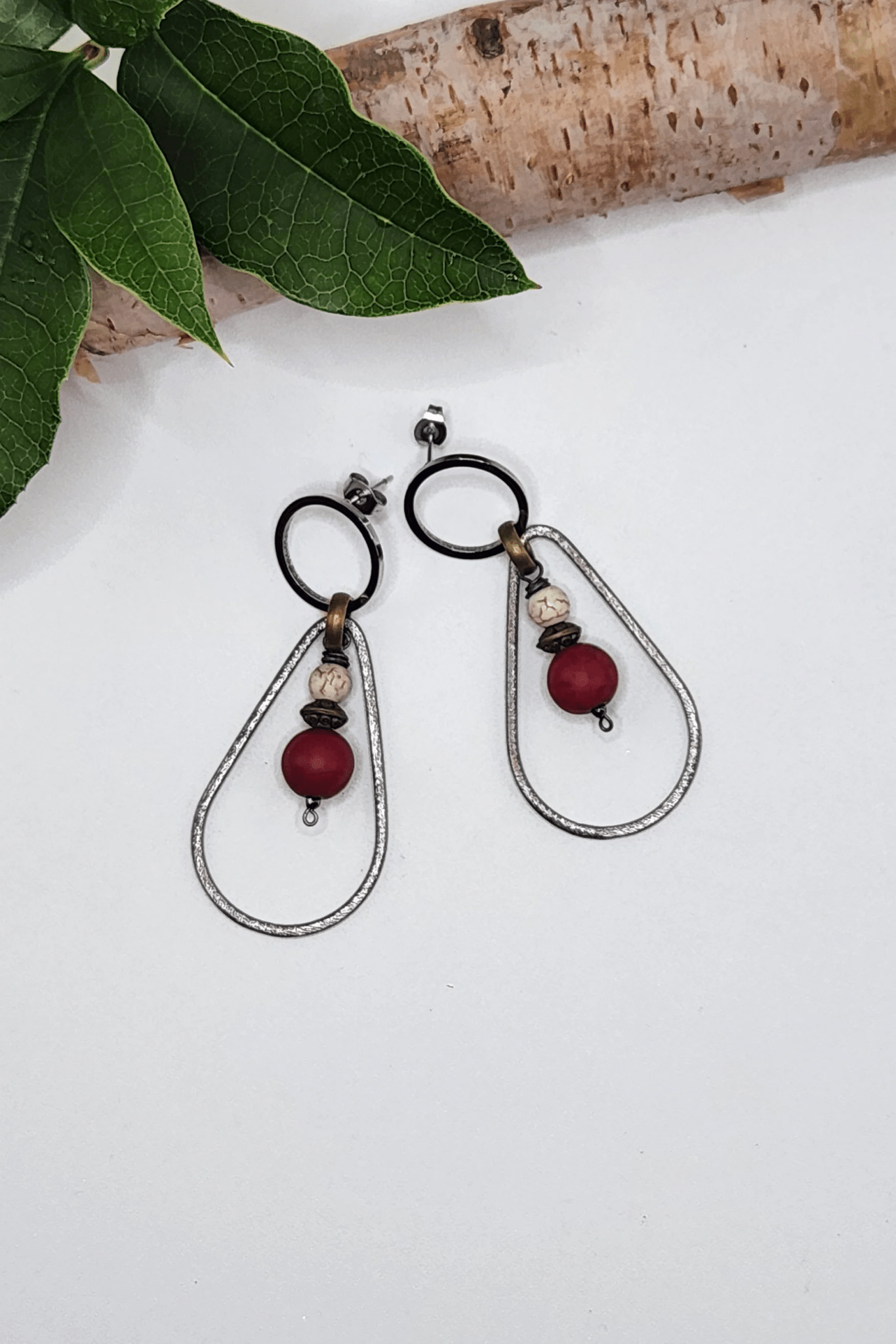 One of a Kind: Jasper Tear Drop Earrings - ivyandlavyboutique Spirit Lala