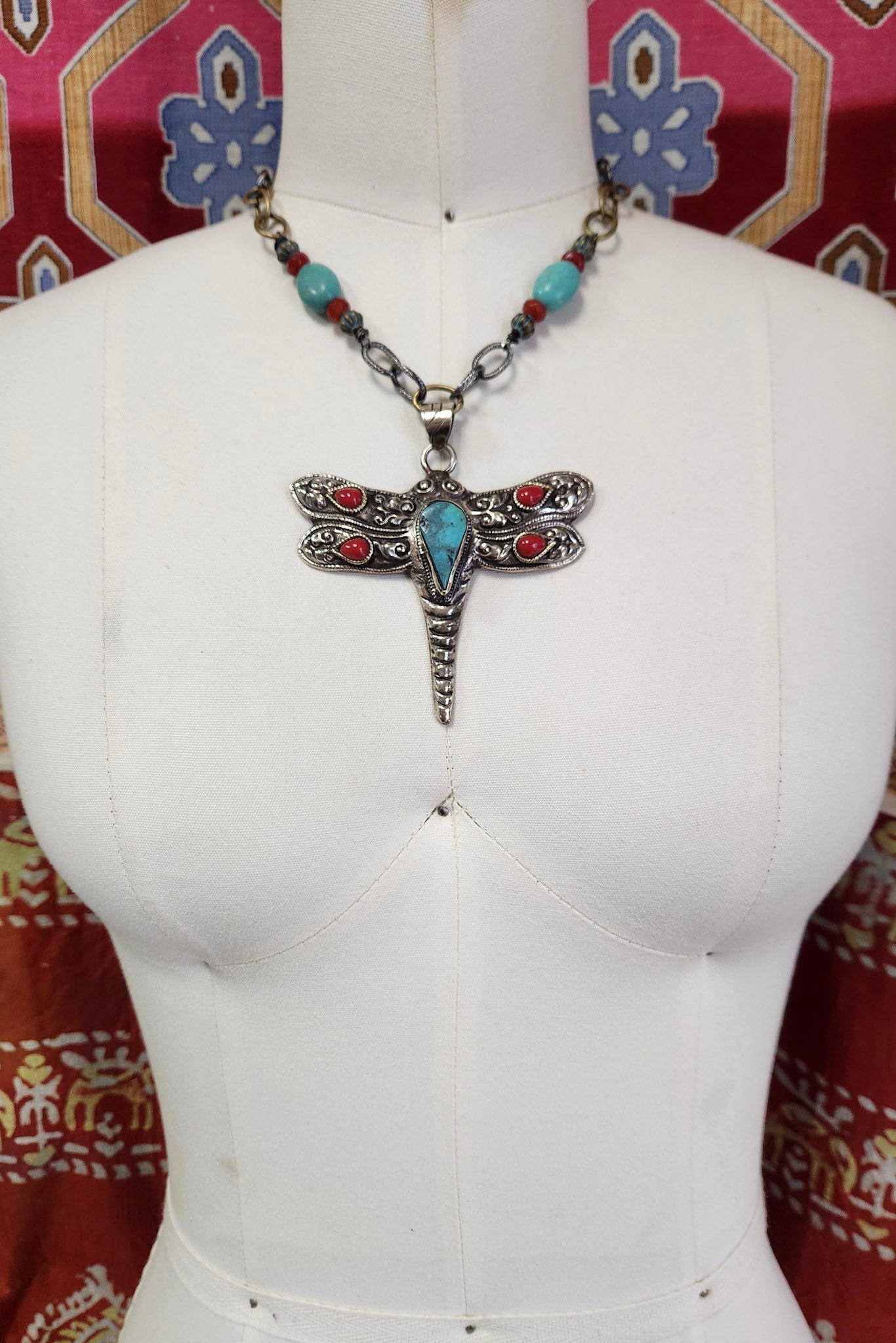 One of a Kind: Retro Dragonfly Necklace - ivyandlavyboutique Spirit Lala