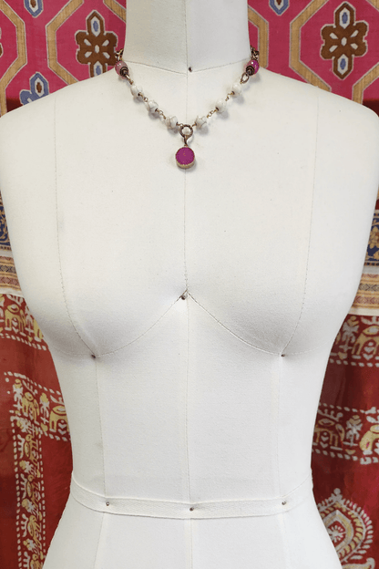 One of a Kind: Rose Howlite Layering Necklace - ivyandlavyboutique Spirit Lala