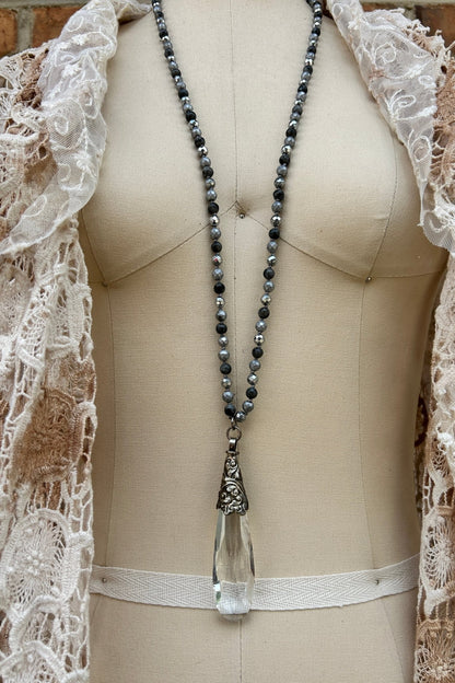 OOAK - 1 - Simple Crystal Drop Necklace - ivyandlavyboutique ivyandlavyboutique