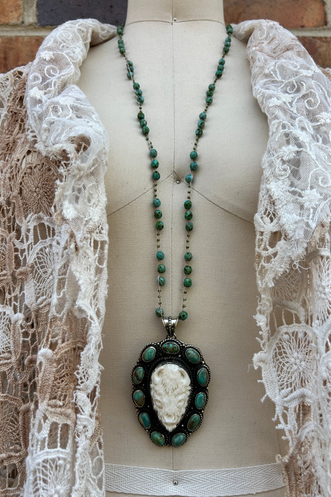 OOAK - 24 - Buffalo w. Turq - ivyandlavyboutique ivyandlavyboutique