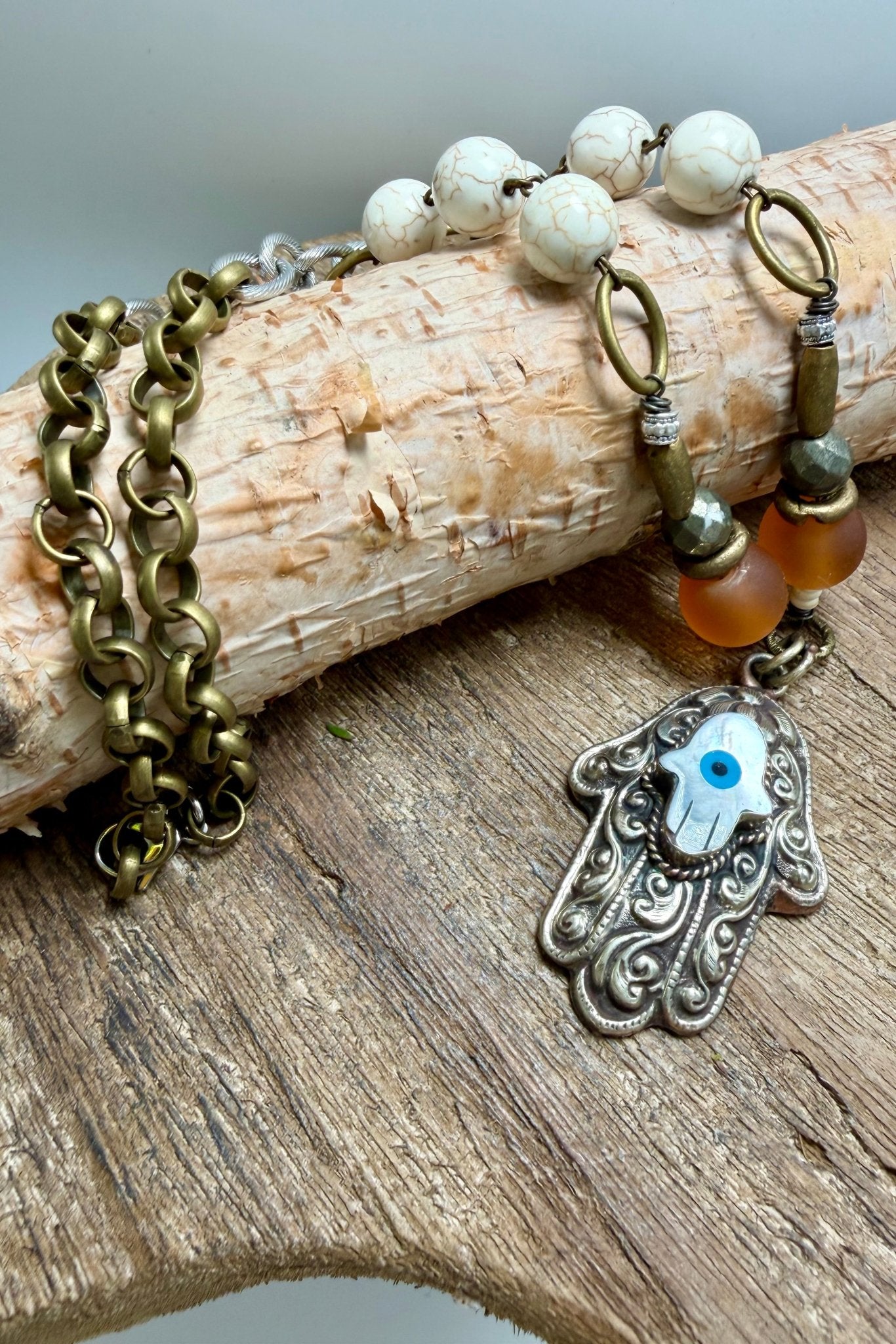 OOAK All Seeing Hand Necklace - ivyandlavyboutique ivyandlavyboutique