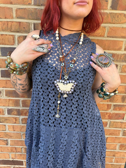 OOAK Butterfly Drop Necklace - ivyandlavyboutique ivyandlavyboutique