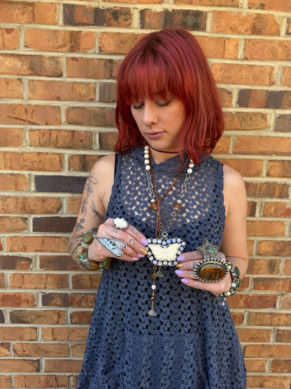 OOAK Butterfly Drop Necklace - ivyandlavyboutique ivyandlavyboutique